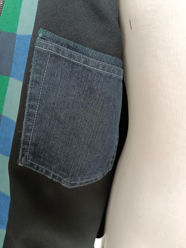 Bomber Denim & Carreaux 