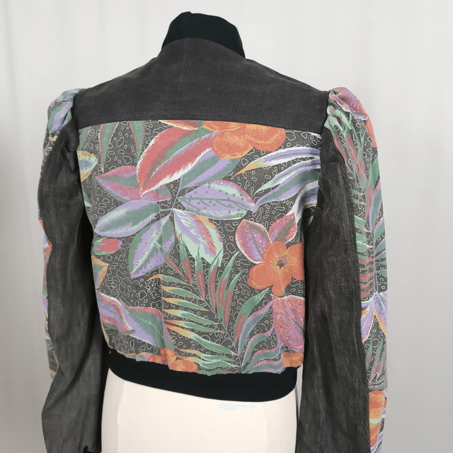 Bomber black & flower