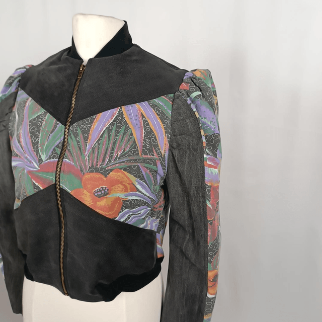 Bomber black & flower