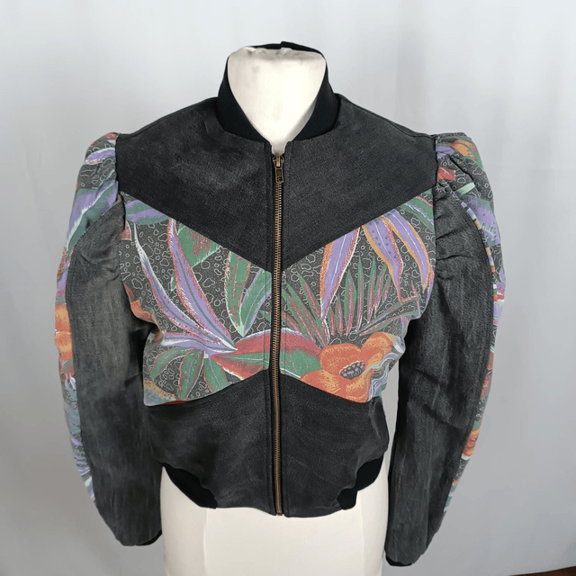 Bomber black & flower